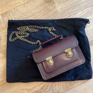 beara beara vintage mini brown satchel handbag